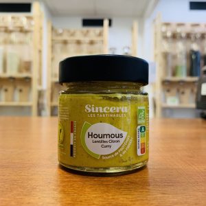 Houmous Lentilles citron curry – bio et local