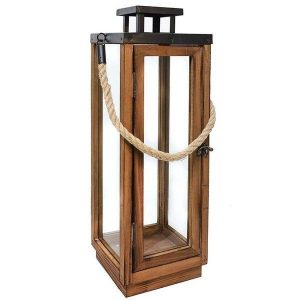 Lanterne bois & verre