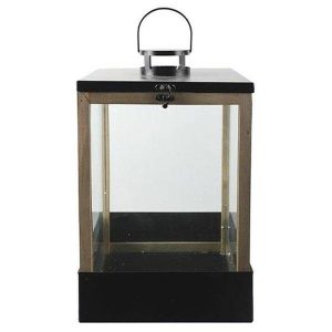 Lanterne en bois naturel