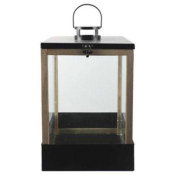 Lanterne en bois naturel