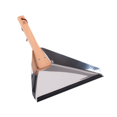 Pelle triangulaire en acier inoxydable et manche en bois