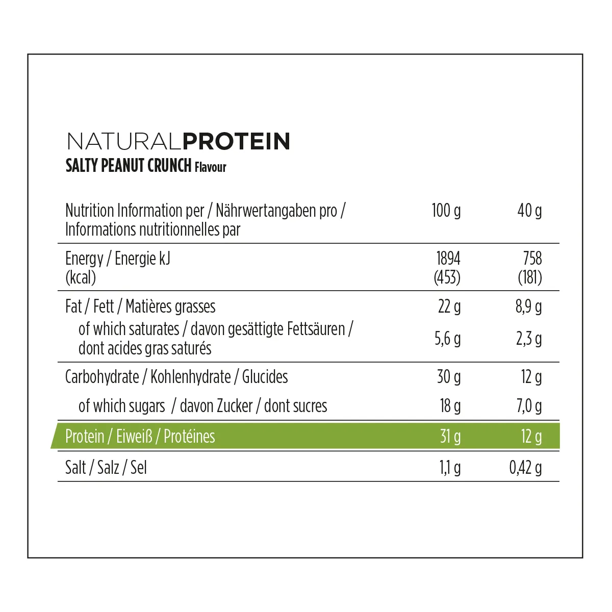6 Barres Natural Protein POWERBAR – 40g – Image 6